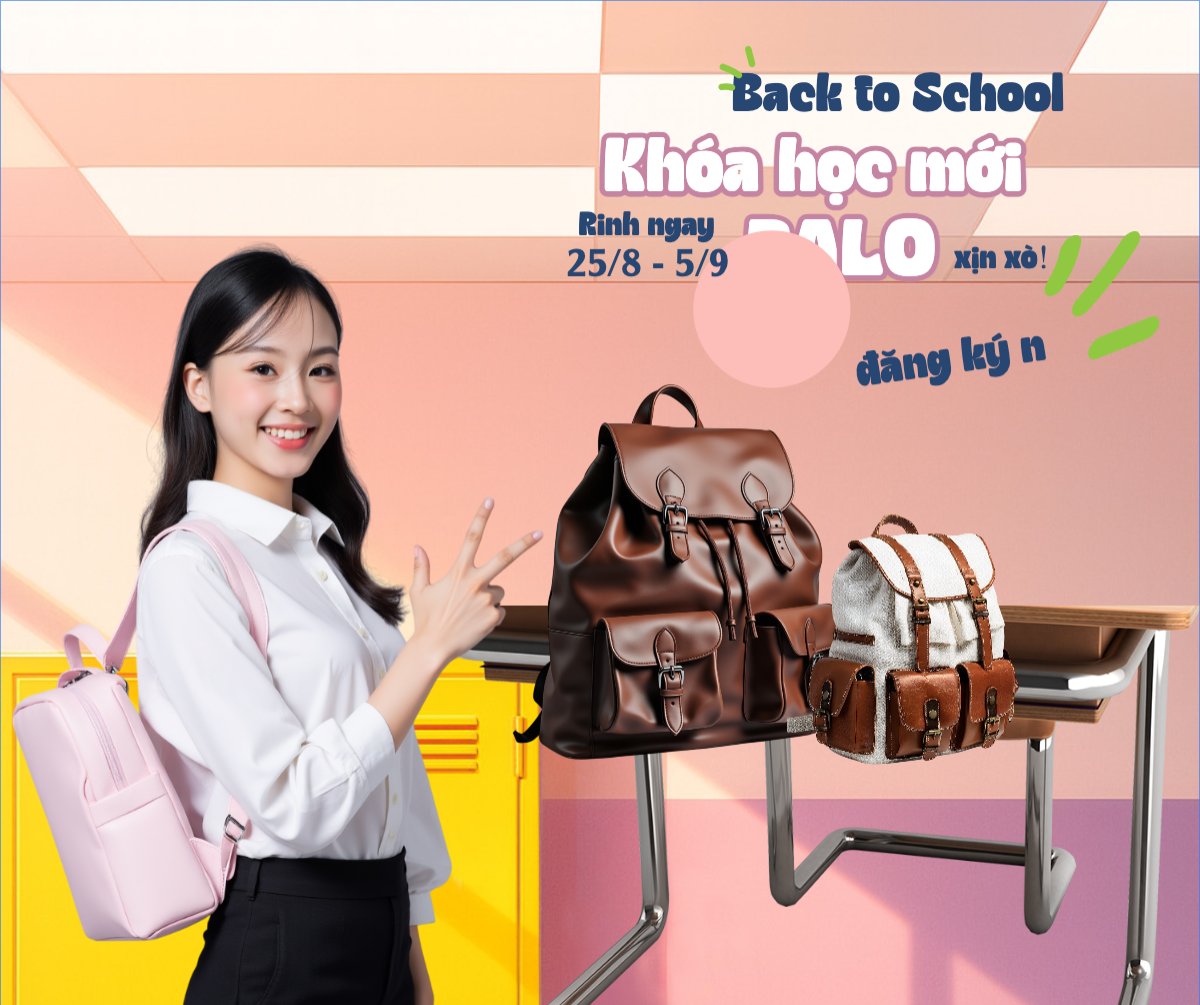 Mẫu Bài post MXH ngang Tựu trường, đến trường, nhập học, giáo dục, education, school, trường học,hiện đại, modern — LayerPic