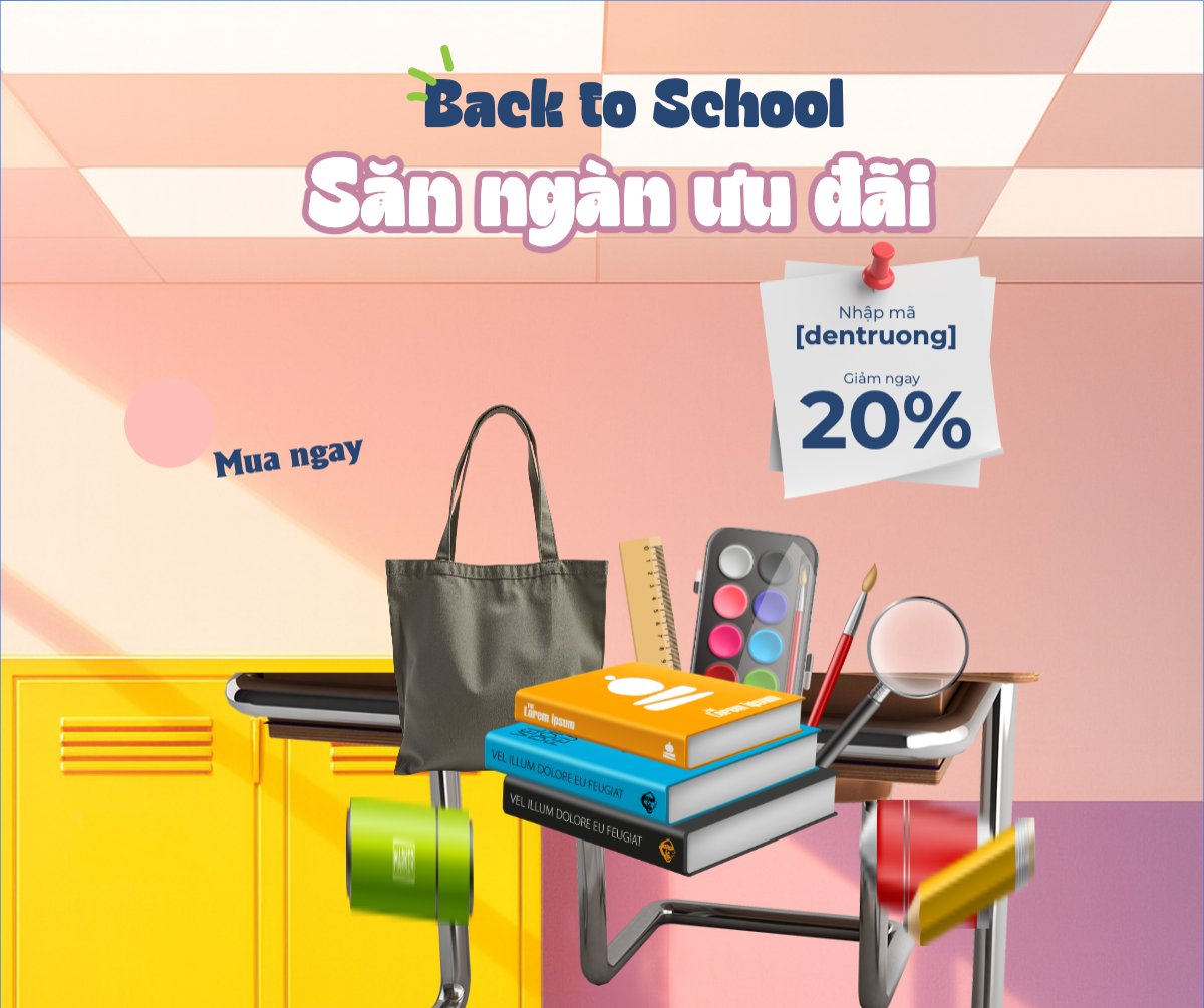 Mẫu Bài post MXH ngang Tựu trường, đến trường, nhập học, giáo dục, education, school, trường học,hiện đại, modern — LayerPic
