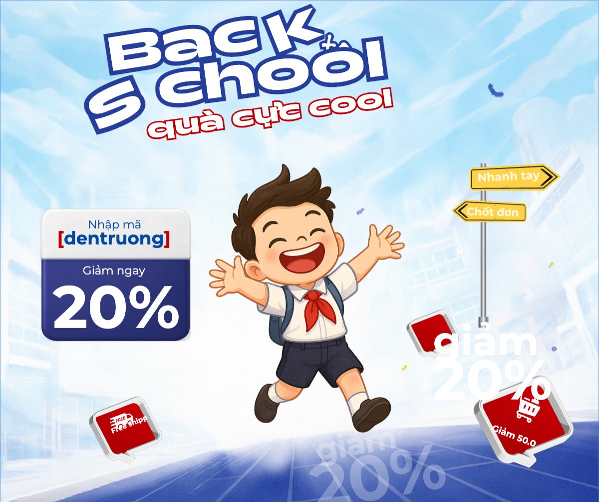 Mẫu Bài post MXH ngang Tựu trường, đến trường, nhập học, giáo dục, education, school, trường học, dễ thương, cute, chibi, hoạt hình, cartoon — LayerPic
