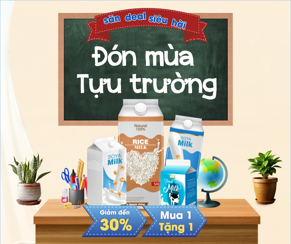 Mẫu Bài post MXH ngang Tựu trường, đến trường, nhập học, giáo dục, education, school, trường học, hiện đại, modern — LayerPic