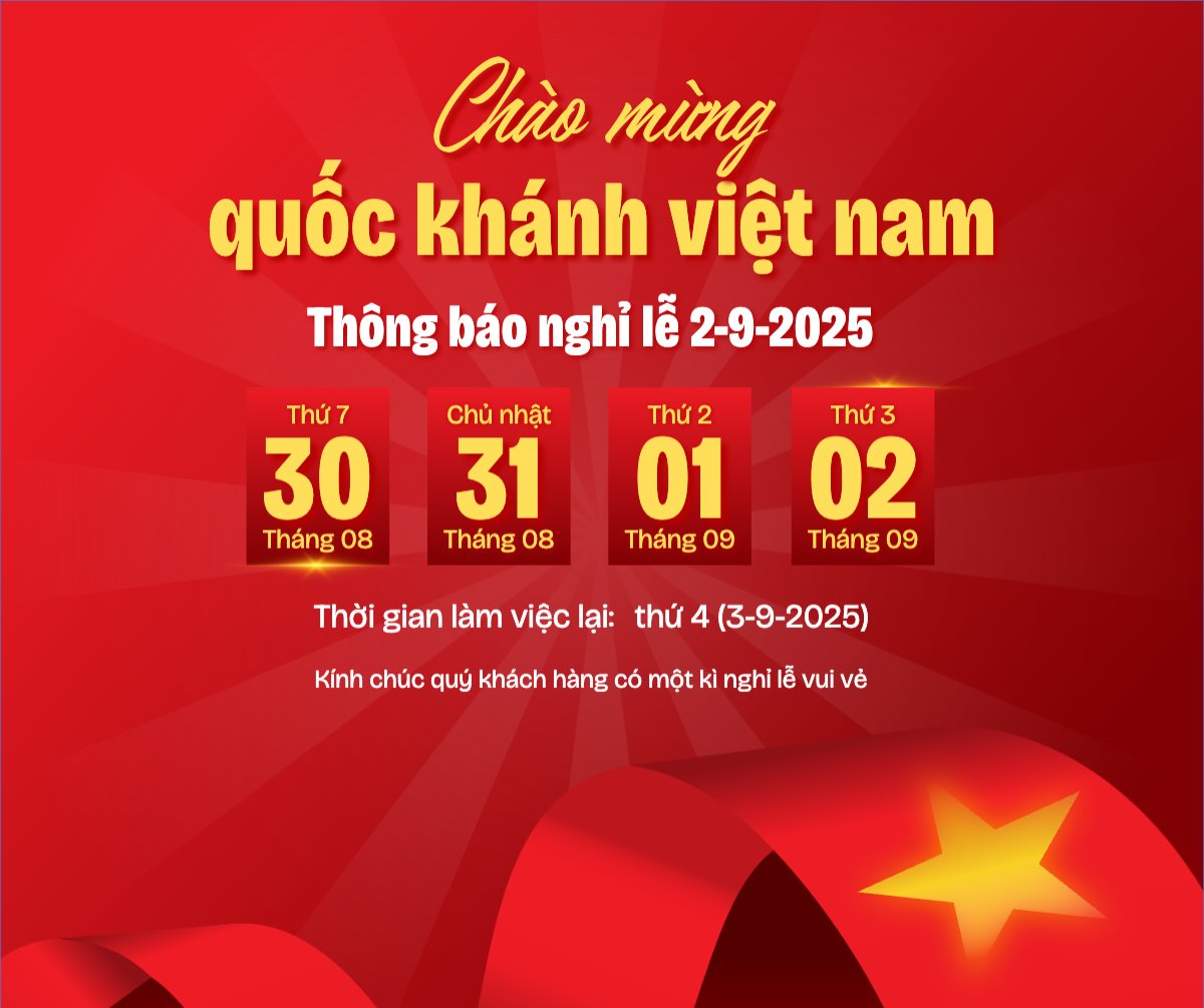 Mẫu Bài post MXH ngang 2/9, Quốc Khánh, lễ hội, thông báo, lịch nghỉ, Việt Nam, sự kiện, event, hiện đại, modern — LayerPic