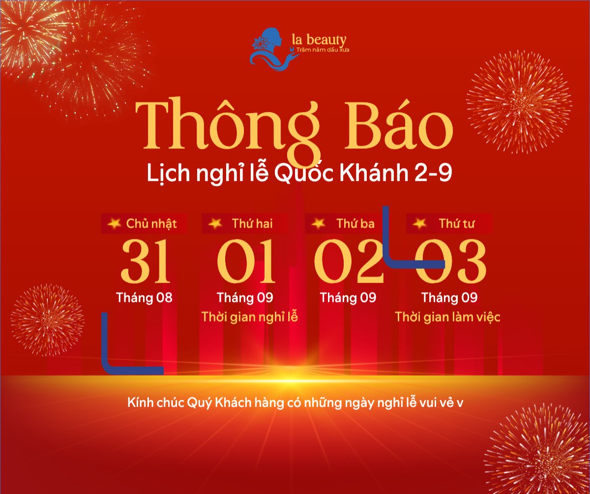 Mẫu Bài post MXH ngang 2/9, Quốc Khánh, lễ hội, thông báo, lịch nghỉ, Việt Nam, sự kiện, event, hiện đại, modern — LayerPic
