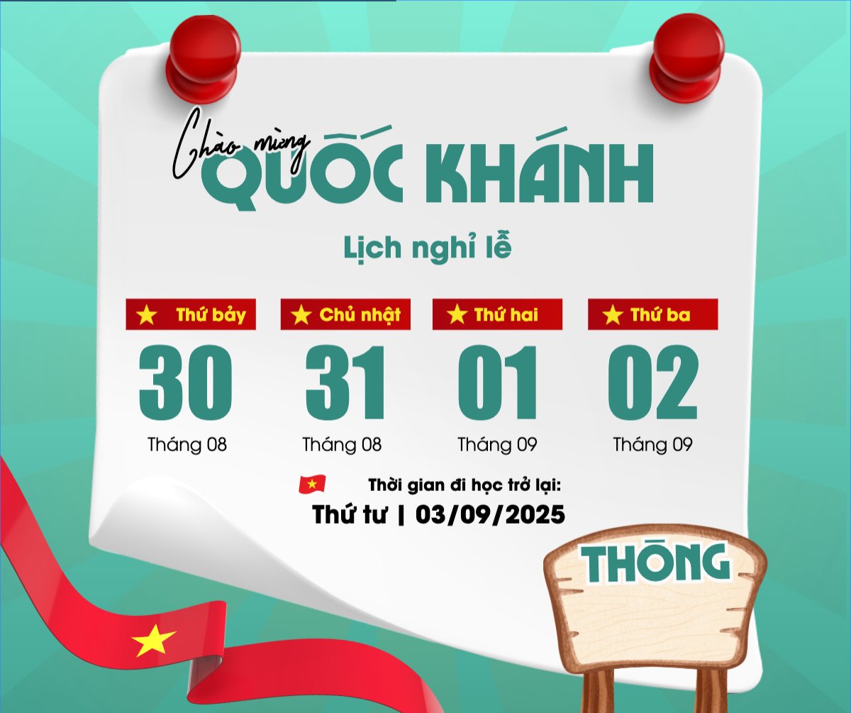 Mẫu Bài post MXH ngang 2/9, Quốc Khánh, lễ hội, thông báo, lịch nghỉ, Việt Nam, sự kiện, event, hiện đại, modern — LayerPic