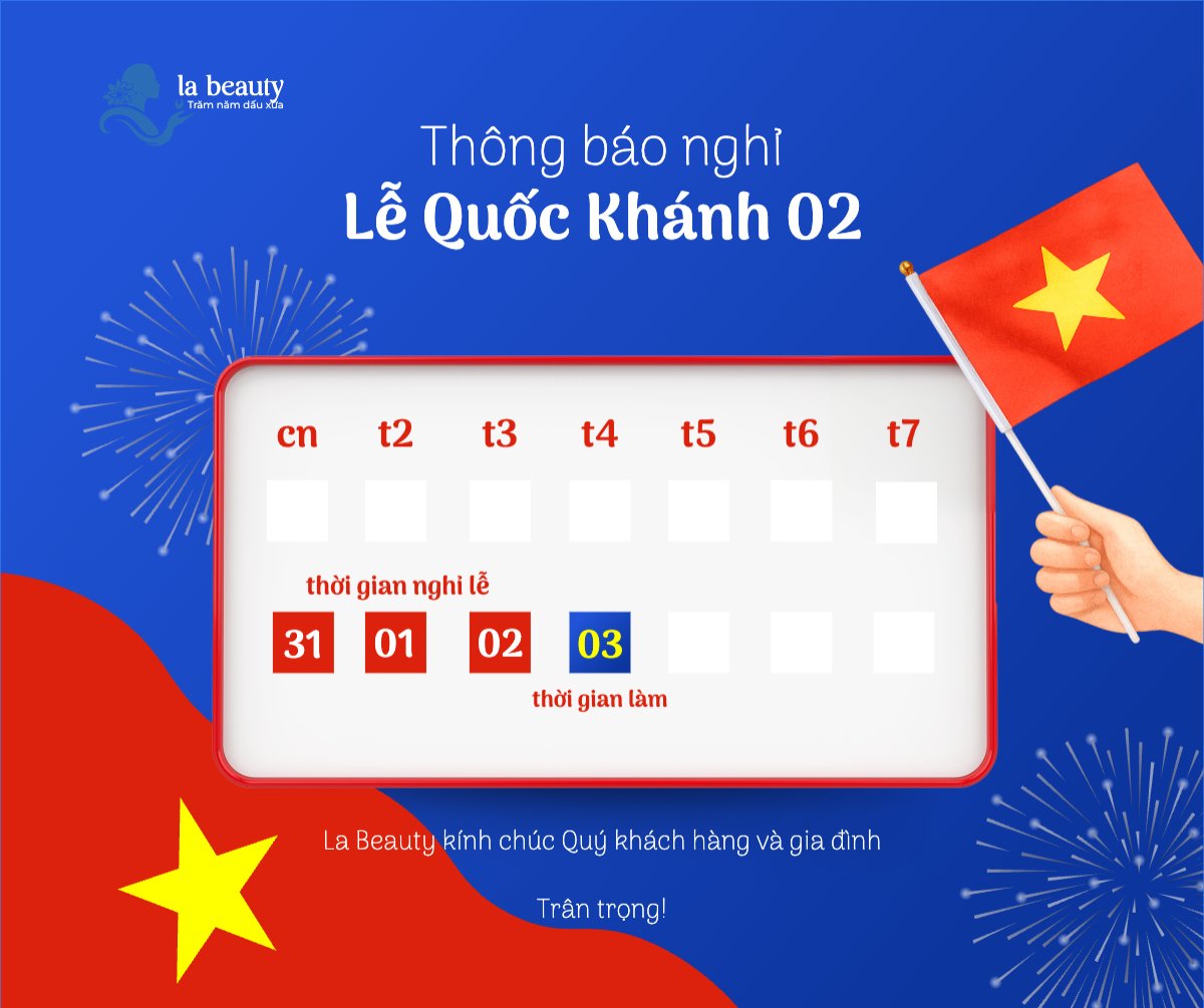 Mẫu Bài post MXH ngang 2/9, Quốc Khánh, lễ hội, thông báo, lịch nghỉ, Việt Nam, sự kiện, event, hiện đại, modern — LayerPic