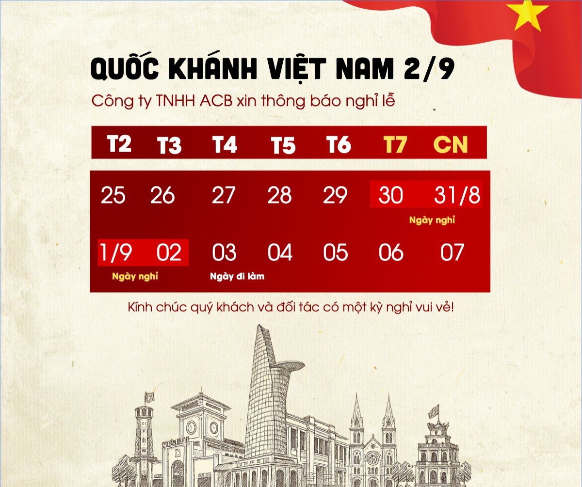 Mẫu Bài post MXH ngang 2/9, Quốc Khánh, lễ hội, thông báo, lịch nghỉ, Việt Nam, sự kiện, event, cổ điển, vintage, retro, classic — LayerPic