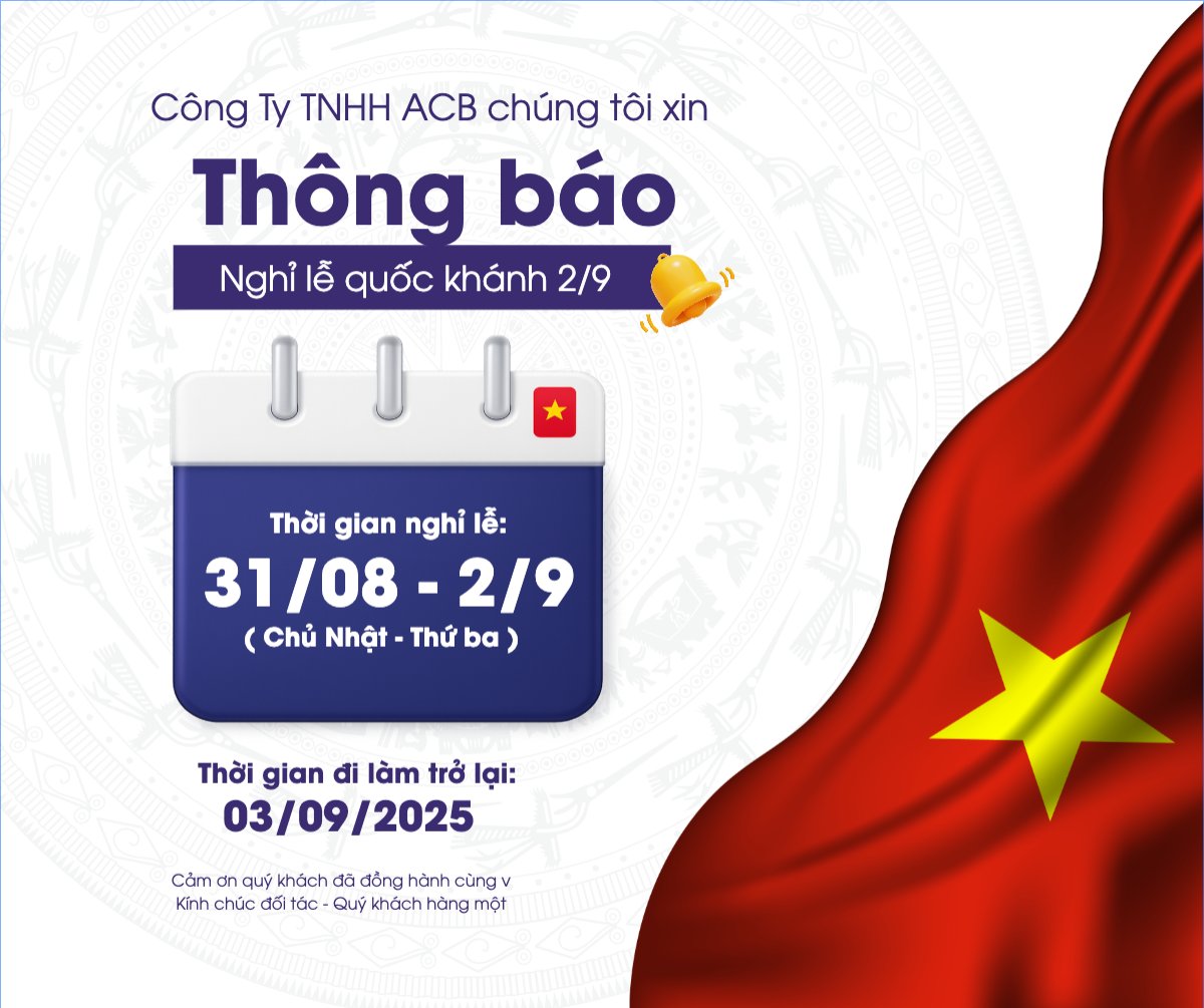 Mẫu Bài post MXH ngang 2/9, Quốc Khánh, lễ hội, thông báo, lịch nghỉ, Việt Nam, sự kiện, event, hiện đại, modern — LayerPic