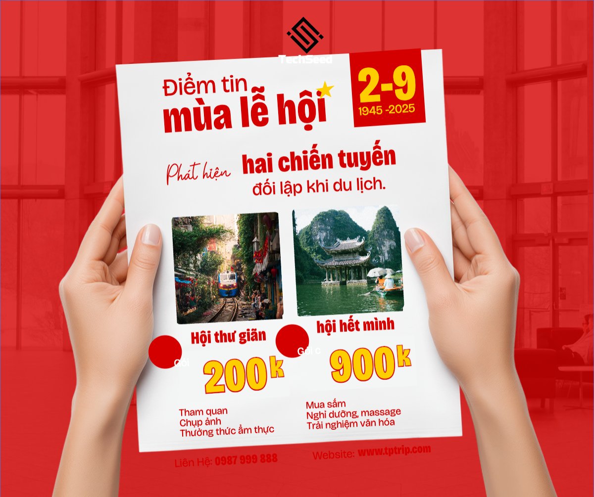 Mẫu Bài post MXH ngang 2/9, Quốc Khánh, lễ hội, Việt Nam, du lịch, travel, khám phá, tourist, hiện đại, modern — LayerPic