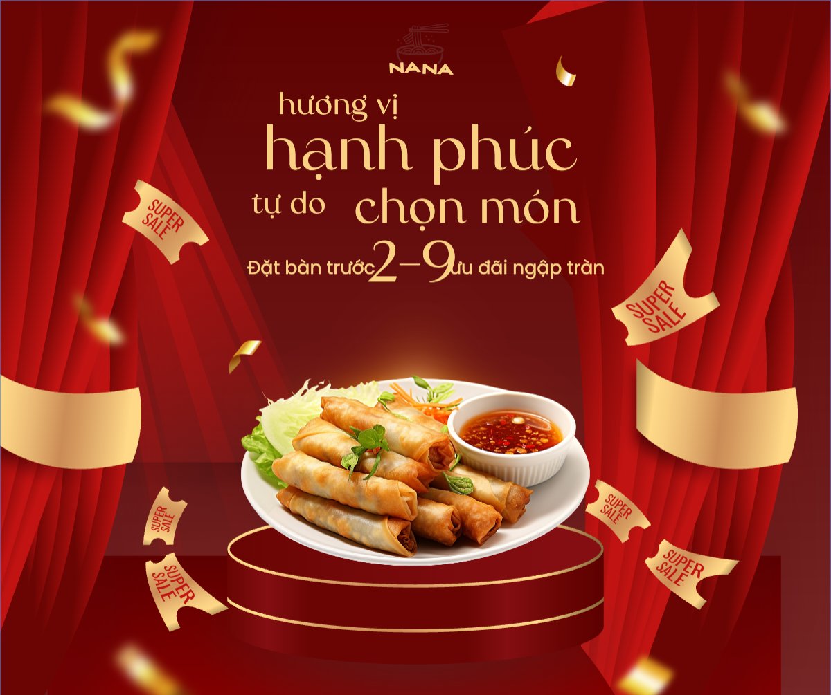 Mẫu Bài post MXH ngang 2/9, Quốc Khánh, lễ hội, Việt Nam, đồ ăn, food, thực phẩm, ẩm thực, món ăn, F&B, thức ăn, hiện đại, modern — LayerPic