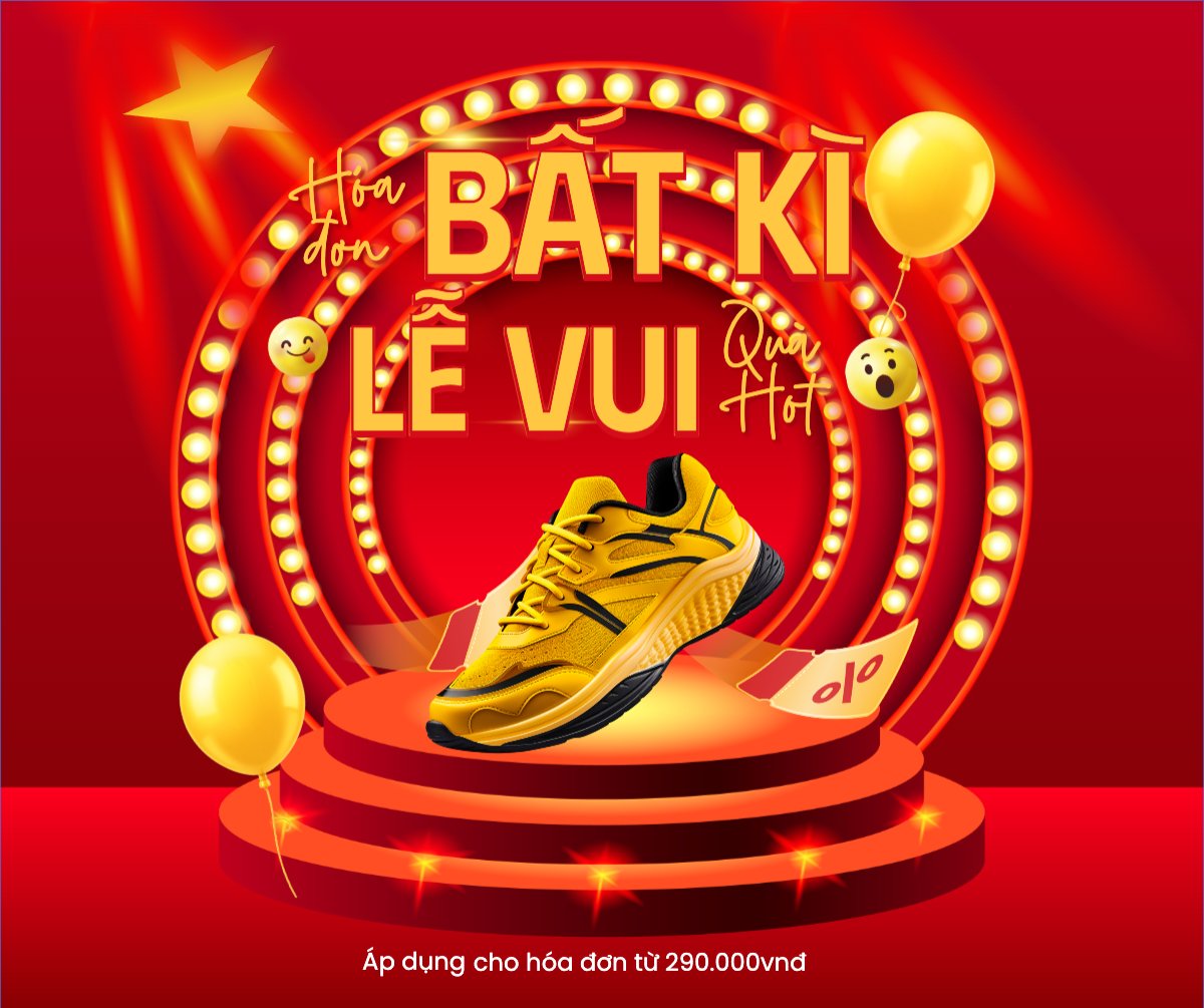 Mẫu Bài post MXH ngang 2/9, Quốc Khánh, lễ hội, Việt Nam, giày, shoes, thời trang, fashion, hiện đại, modern — LayerPic