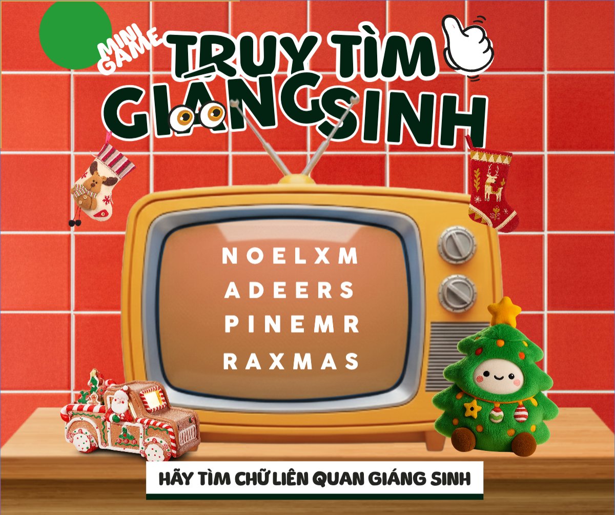Mẫu Bài post MXH ngang Truy tìm giáng sinh — LayerPic