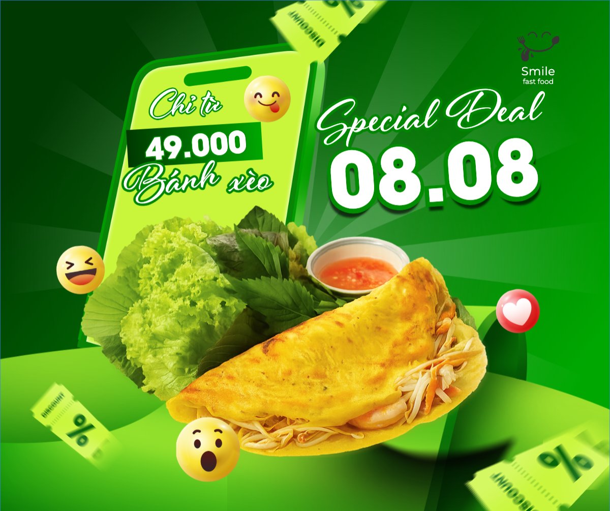 Mẫu Bài post MXH ngang Bánh xèo, món ăn Việt Nam, đồ ăn, food, thực phẩm, ẩm thực, món ăn, F&B, nhà hàng, thức ăn, hiện đại — LayerPic