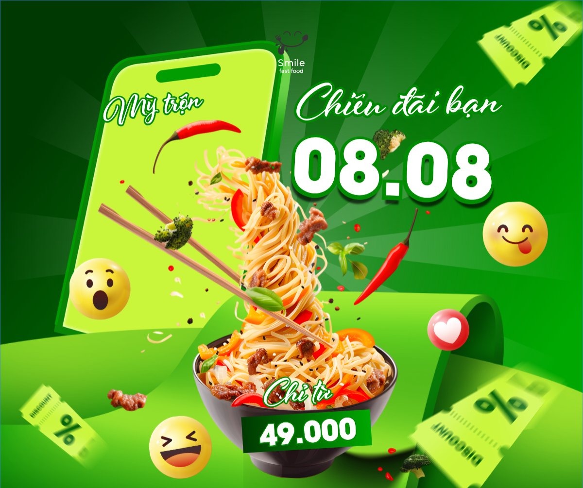 Mẫu Bài post MXH ngang Mì, noodle, mì thập cẩm, đồ ăn, food, thực phẩm, ẩm thực, món ăn, F&B, nhà hàng, thức ăn, hiện đại — LayerPic