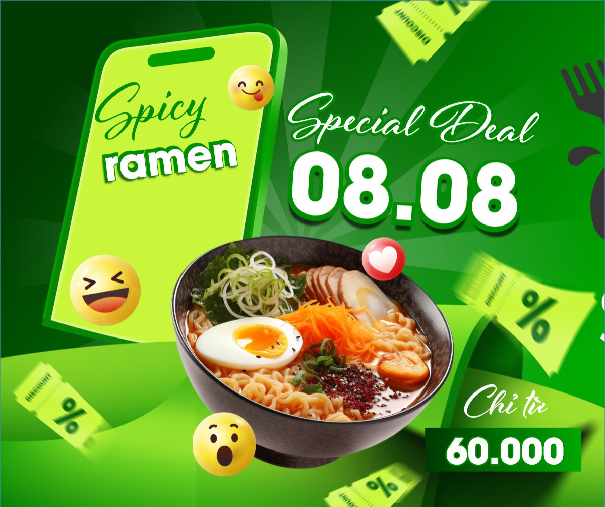Mẫu Bài post MXH ngang Mì, noodle, mì thập cẩm, đồ ăn, food, thực phẩm, ẩm thực, món ăn, F&B, nhà hàng, thức ăn, hiện đại — LayerPic