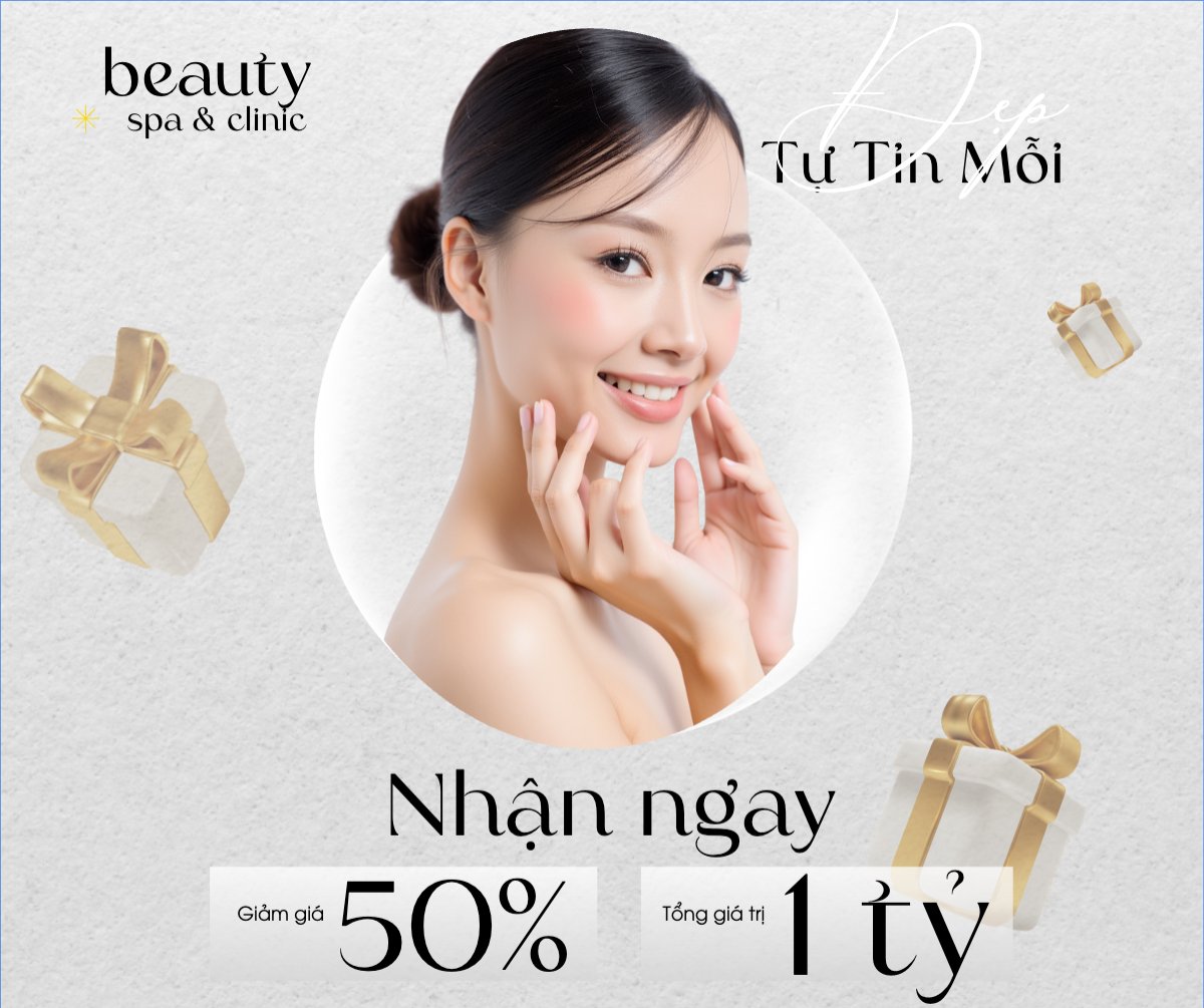 Mẫu Bài post MXH ngang Spa, beauty, làm đẹp, thẩm mỹ, cosmetics, hiện đại, morden — LayerPic
