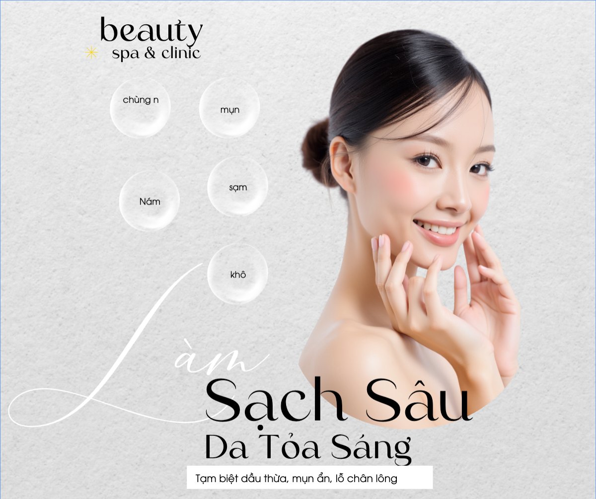 Mẫu Bài post MXH ngang Spa, beauty, làm đẹp, thẩm mỹ, cosmetics, hiện đại, morden — LayerPic