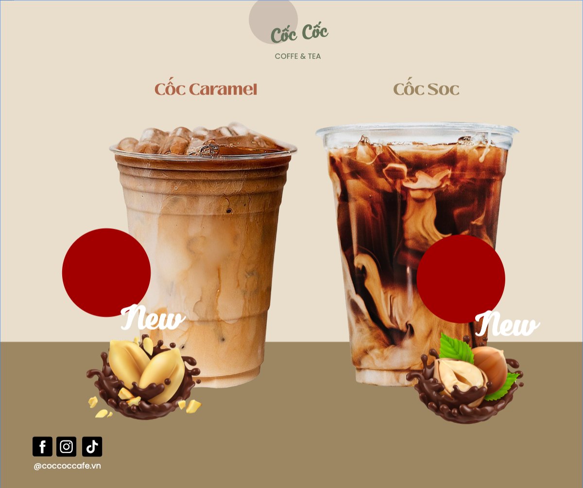 Mẫu Bài post MXH ngang Cà phê, coffee, cà phê, nước uống, juice, giải khát, F&B, drink, dễ thương, hiện đại — LayerPic