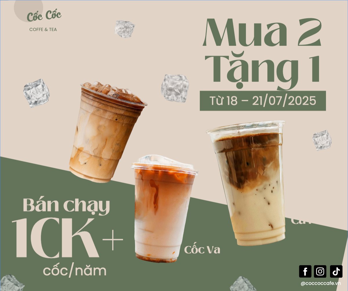 Mẫu Bài post MXH ngang Cà phê, coffee, cà phê, nước uống, juice, giải khát, F&B, drink, dễ thương, hiện đại — LayerPic