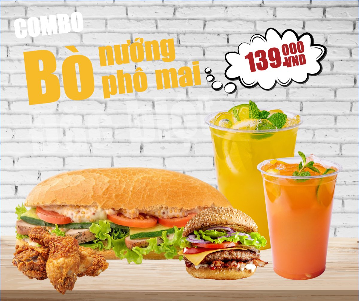 Mẫu Bài post MXH ngang Bánh mì, đồ ăn, food, thực phẩm, ẩm thực, món ăn, F&B, thức ăn, hiện đại, sang trọng, modern, — LayerPic