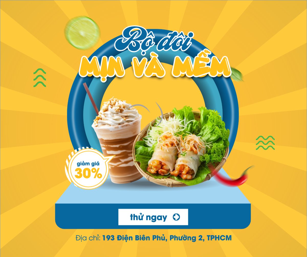Mẫu Bài post MXH ngang Chả giò, chả, Đồ ăn, food, thực phẩm, ẩm thực, món ăn, F&B, nhà hàng, hiện đại, modern — LayerPic