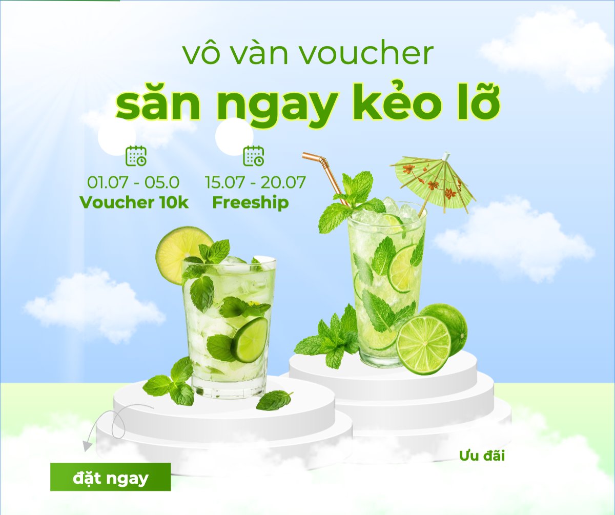 Mẫu Bài post MXH ngang Trà chanh, lemon tea, soda, nước ép, trà sữa, nước uống, juice, giải khát, F&B, drink, hiện đại — LayerPic