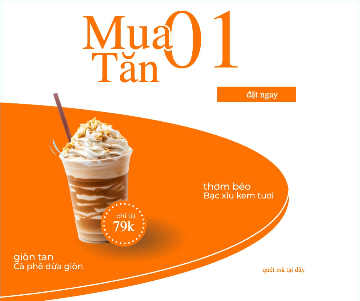 Mẫu Bài post MXH ngang Cà phê, coffee, nước uống, juice, giải khát, F&B, drink, hiện đại — LayerPic