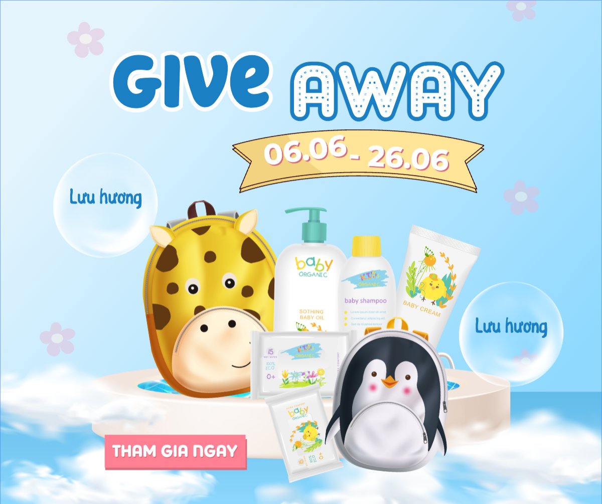 Mẫu Bài post MXH ngang Em bé, baby, trẻ em, kids, sự kiện, event, chương trình, sale, giải trí, entertainment — LayerPic