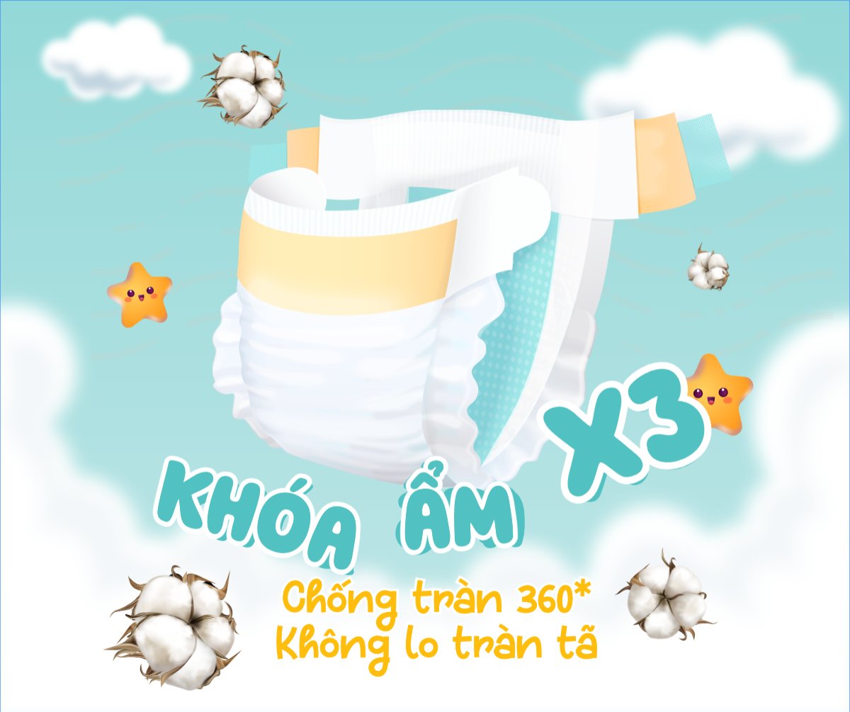Mẫu Bài post MXH ngang Em bé, baby, trẻ em,kids, sữa, tã,milk, diapers , sự kiện, event, chương trình, sale, giải trí, entertainment — LayerPic