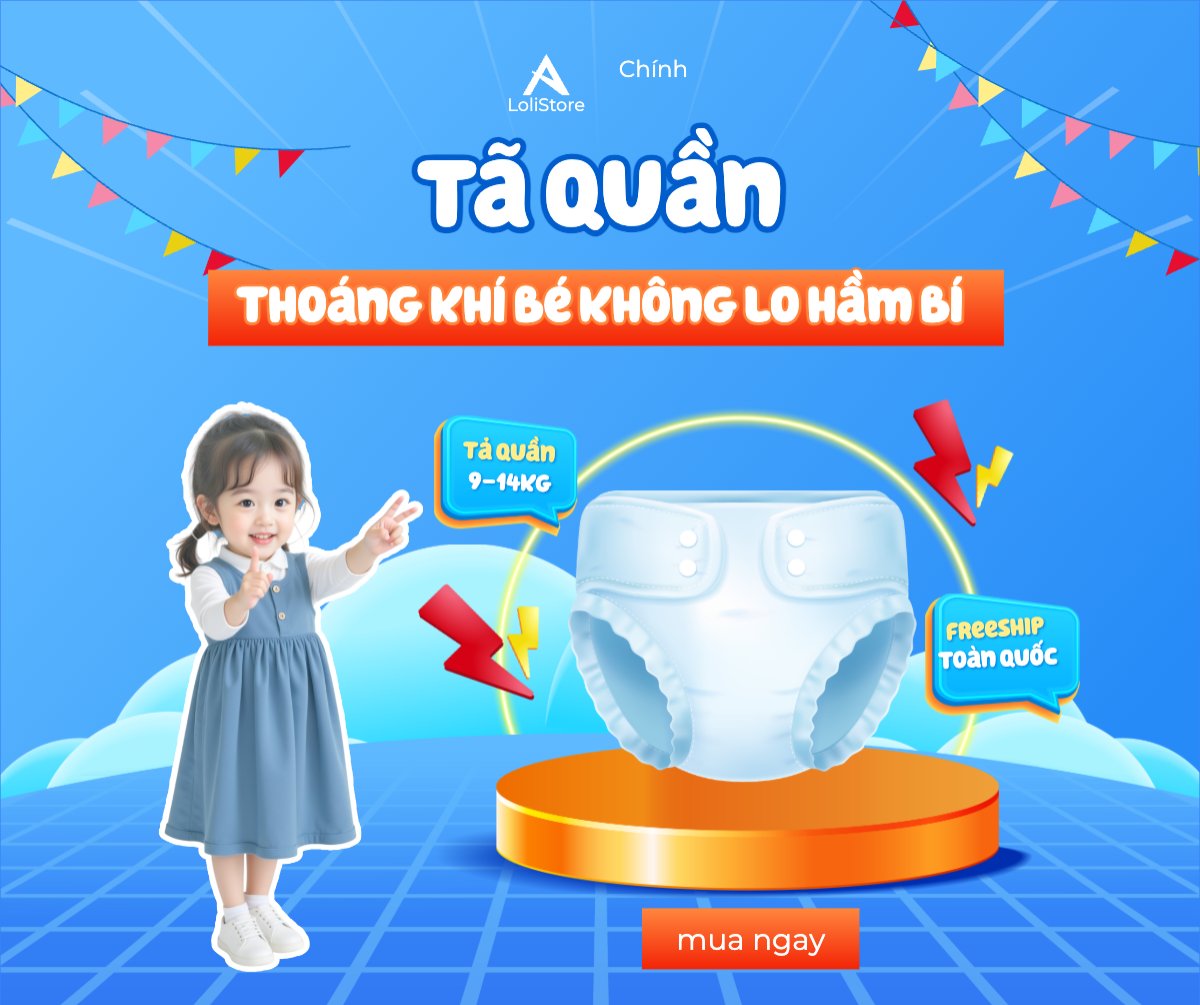 Mẫu Bài post MXH ngang Kids, baby, trẻ em, giảm giá, ưu đãi, sale, sức khỏe, tả, bỉm, quảng cáo, sự kiện, event — LayerPic