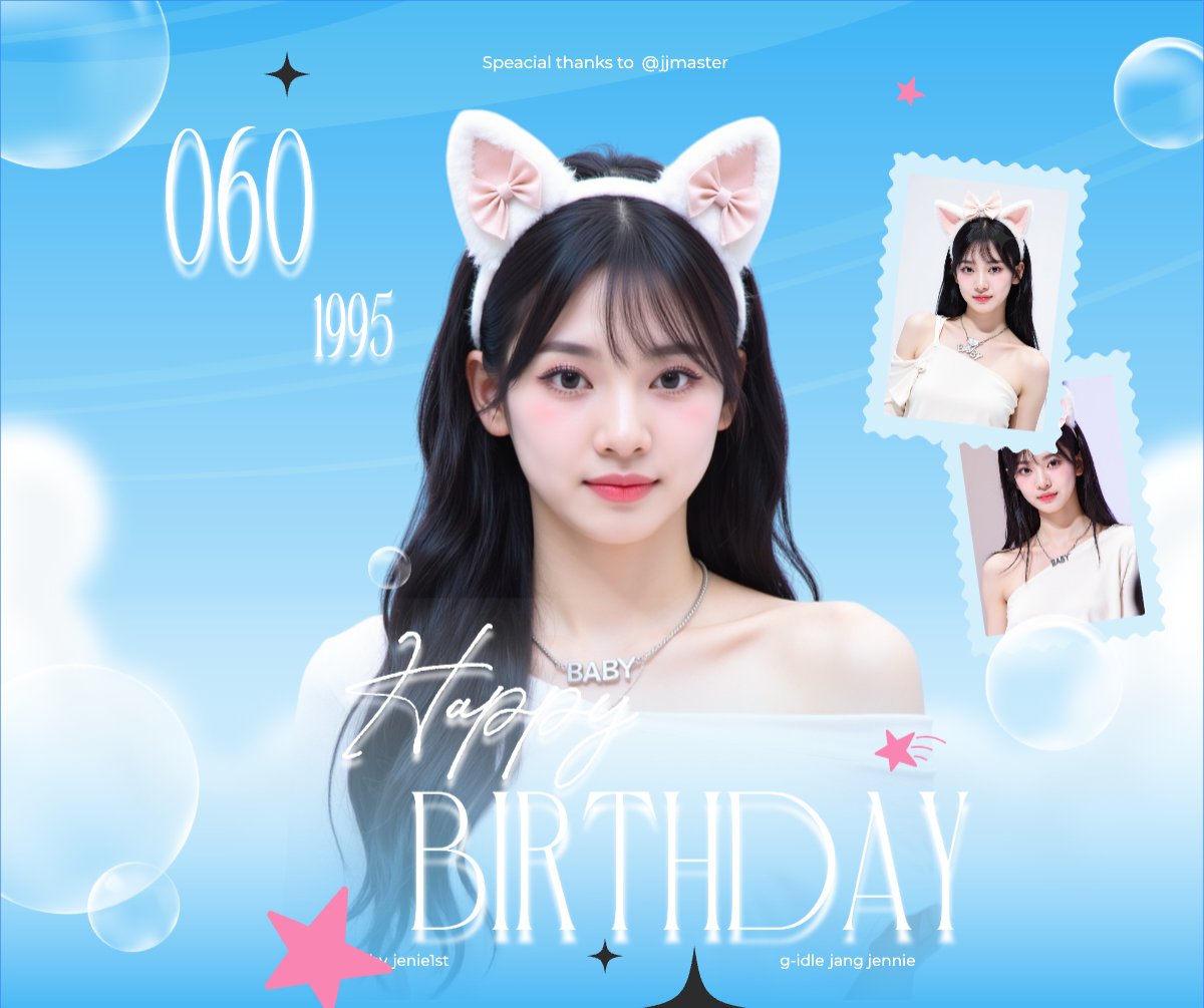 Mẫu Bài post MXH ngang Kpop, idol, thần tượng, sinh nhật, birthday, âm nhạc, music, sự kiện, event, giải trí — LayerPic