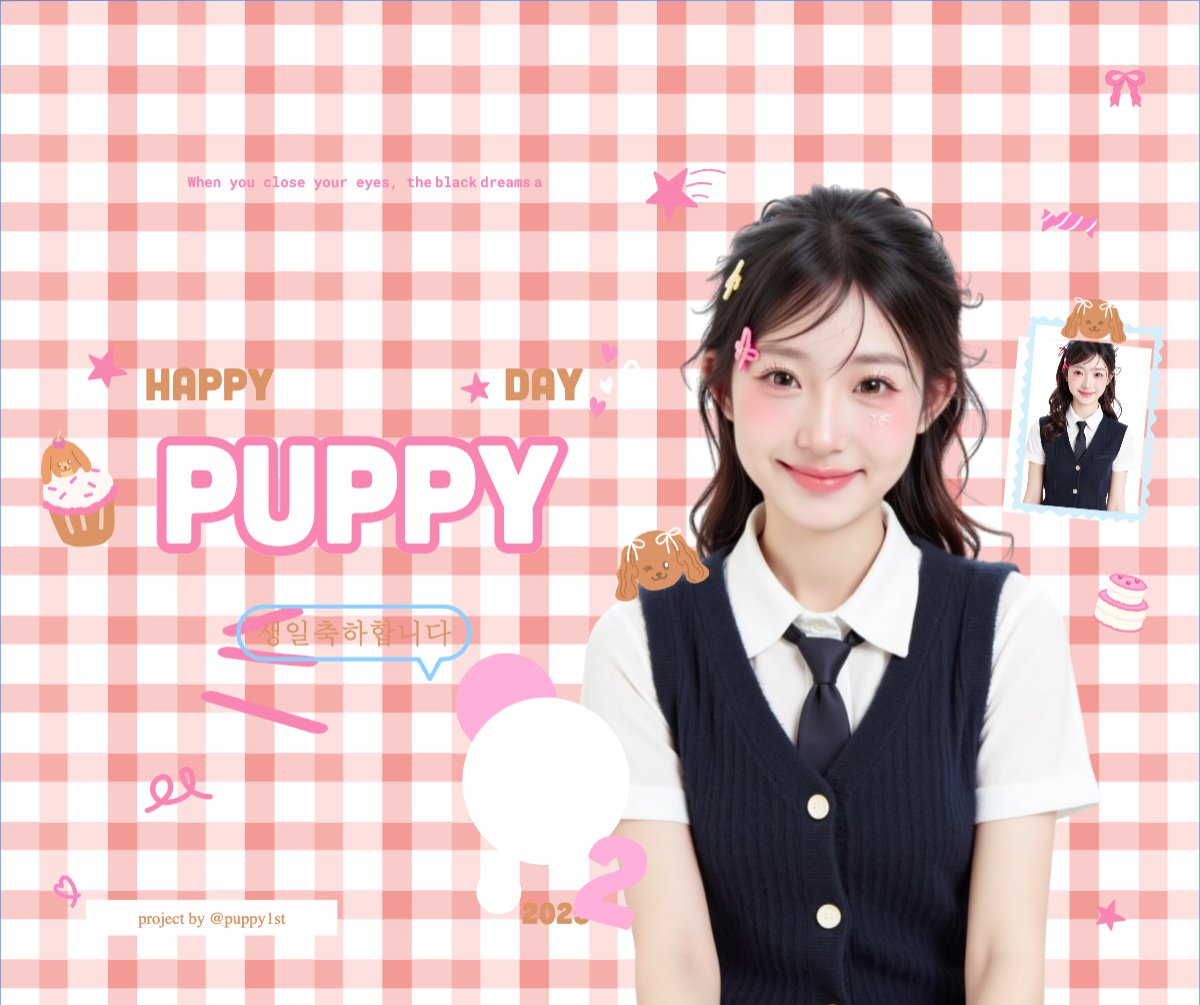 Mẫu Bài post MXH ngang Kpop, idol, thần tượng, sinh nhật, birthday, âm nhạc, music, sự kiện, event, giải trí — LayerPic