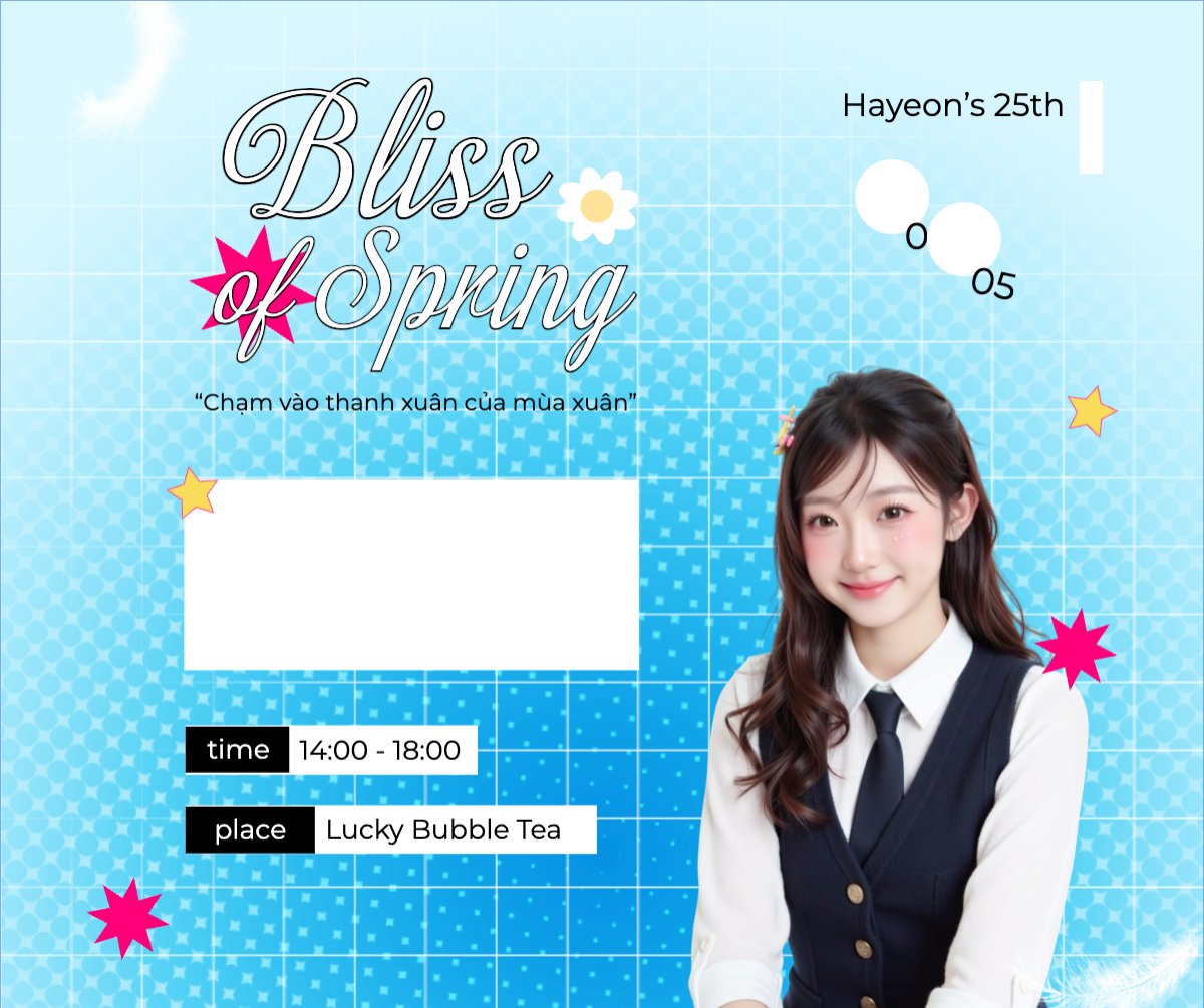 Mẫu Bài post MXH ngang Kpop, idol, thần tượng, sinh nhật, birthday, âm nhạc, music, sự kiện, event, giải trí — LayerPic
