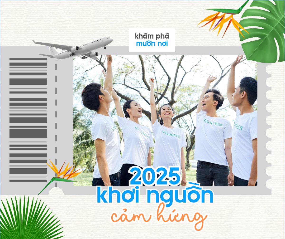 Mẫu Bài post MXH ngang Team building, mùa hè, summer, Du lịch, travel, tourism, trải nghiệm, khám phá — LayerPic