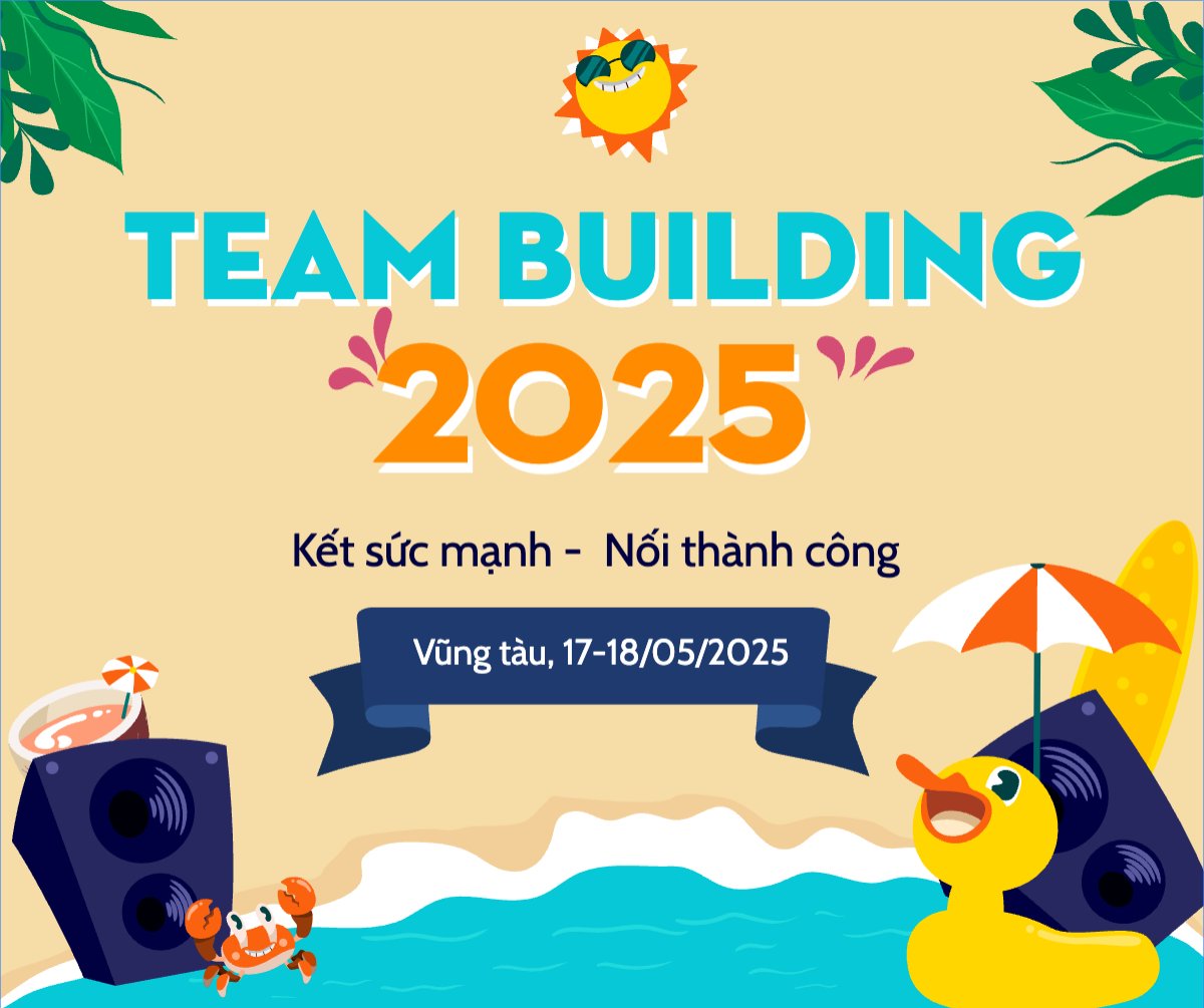 Mẫu Bài post MXH ngang Team building, Du lịch, travel, tourism, trải nghiệm, khám phá — LayerPic