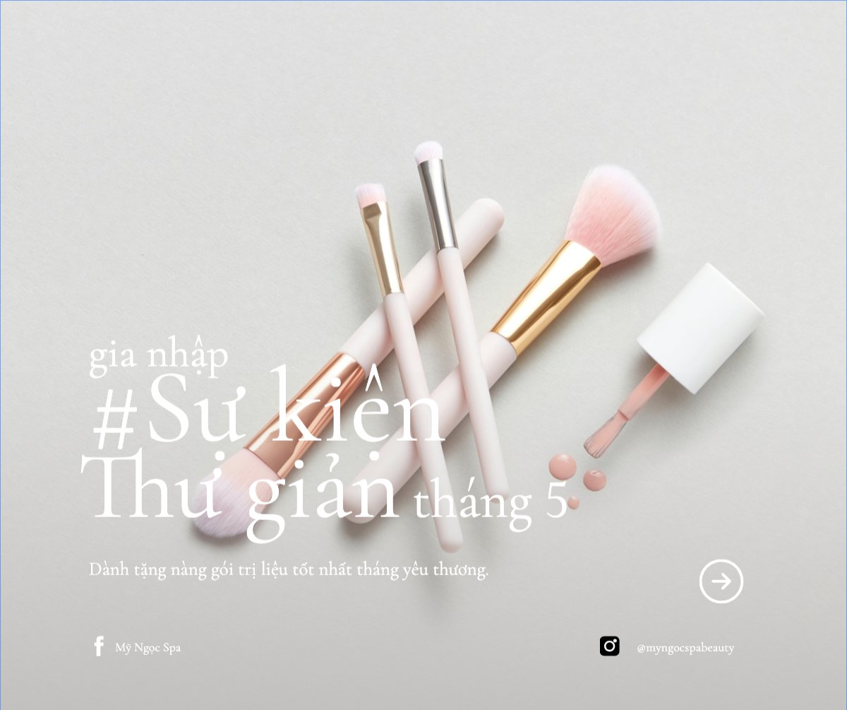 Mẫu Bài post MXH ngang Tiệm tóc, tiệm cắt tóc, salon, nail, spa, beauty, làm đẹp, thẩm mỹ — LayerPic