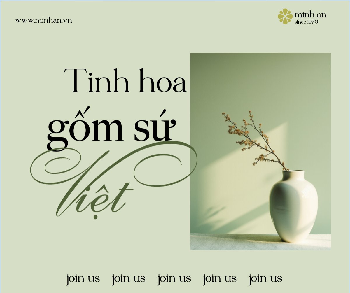 Mẫu Bài post MXH ngang Gốm sứ, ceramics, xây dựng, build, nội thất, bất động sản, interior, real estate — LayerPic