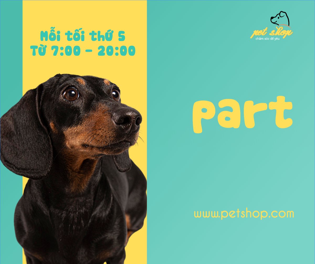 Mẫu Bài post MXH ngang Pet, thú cưng, thú nuôi, động vật, animal — LayerPic