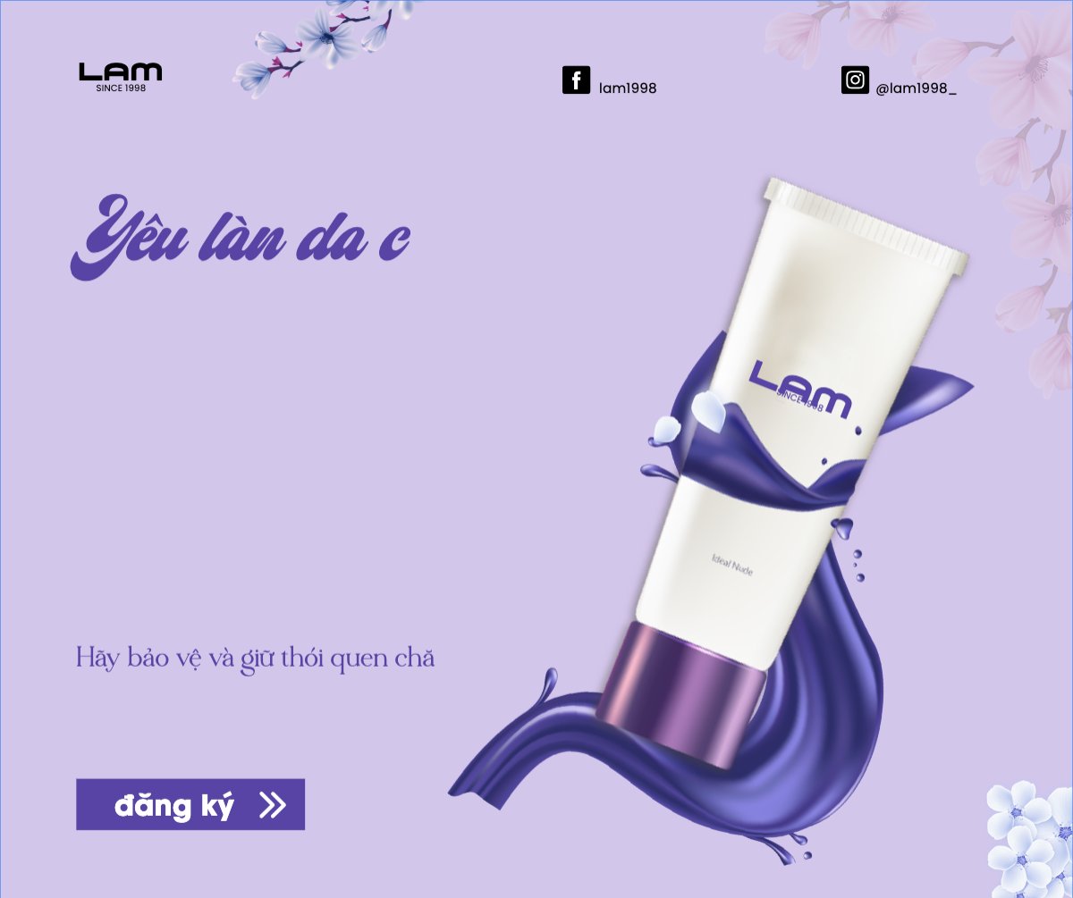 Mẫu Bài post MXH ngang Spa, beauty, làm đẹp, thẩm mỹ, comestic — LayerPic