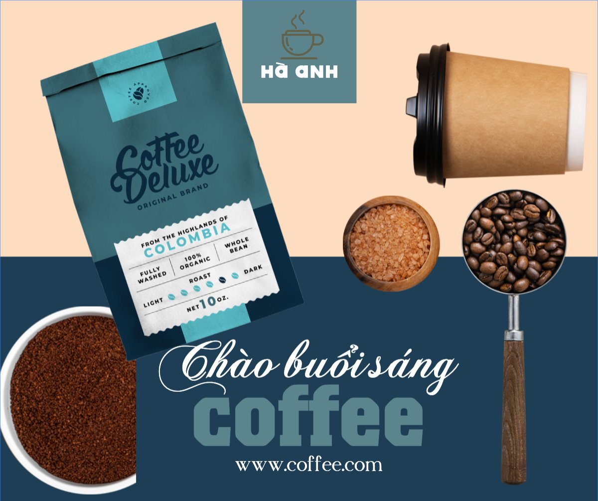 Mẫu Bài post MXH ngang Nước uống, juice, giải khát, F&B, drink, cafe, coffee — LayerPic