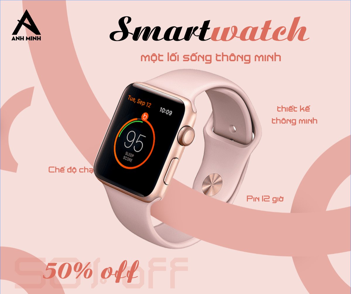 Mẫu Bài post MXH ngang Công nghệ, technology, điện tử, electronic, đồng hồ, watch — LayerPic