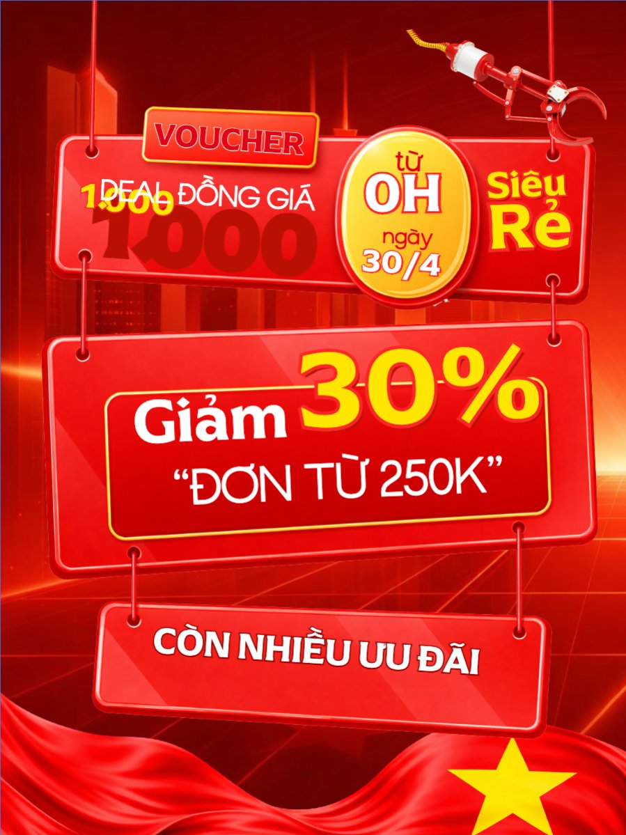 Mẫu Banner dọc Giảm giá lễ 30/4 — LayerPic