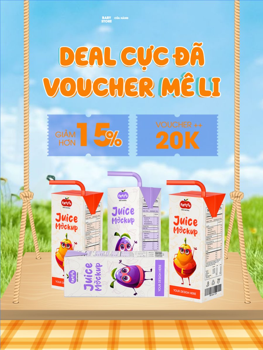 Mẫu Banner dọc Em bé, baby, trẻ em, kids, sự kiện, event, chương trình, sale, giải trí, entertainment — LayerPic