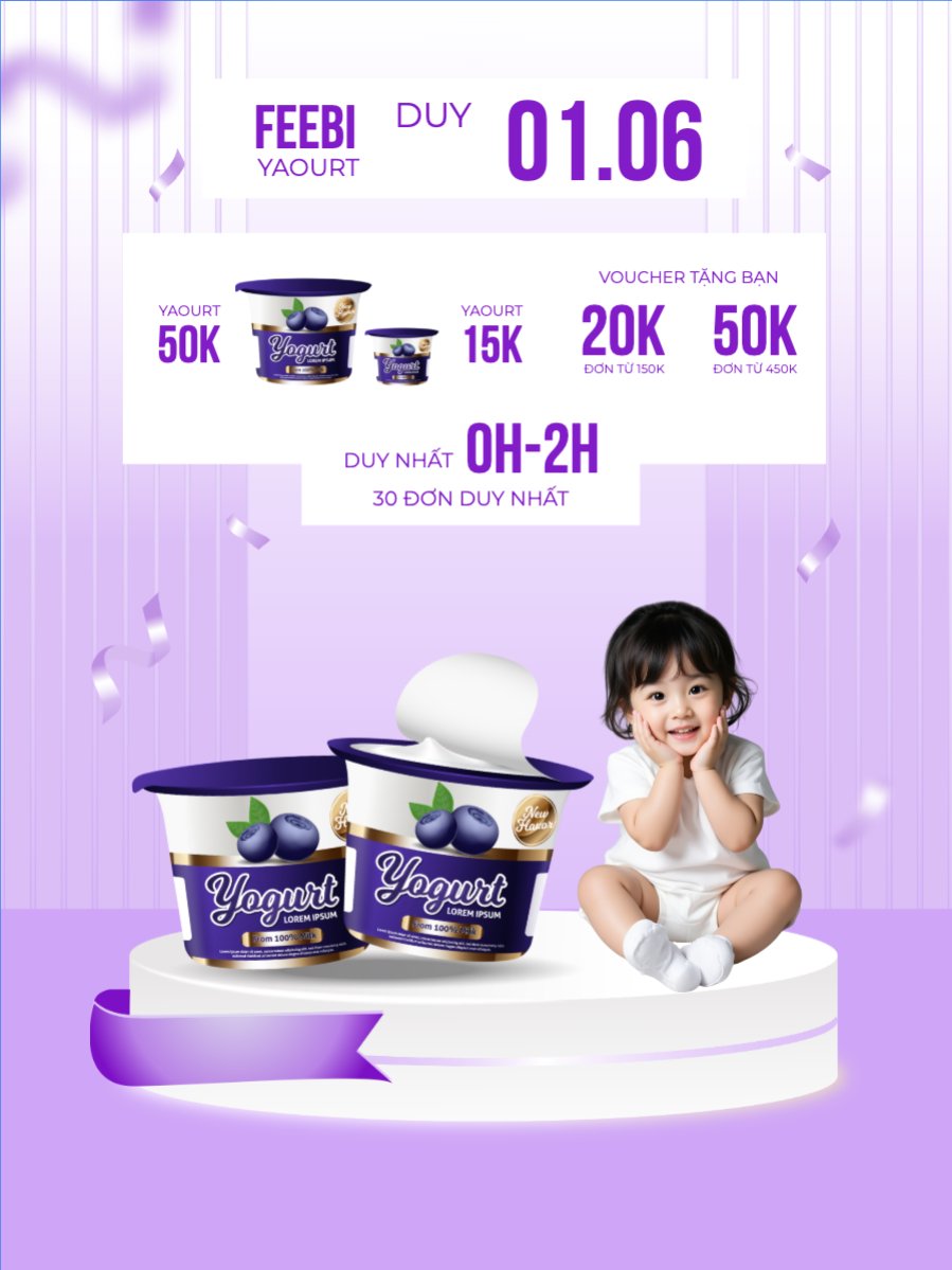 Mẫu Banner dọc Quốc tế thiếu nhi, 1/6, trẻ em, quảng cáo, giảm giá, ưu đãi, sale, ẩm thực, nước uống — LayerPic