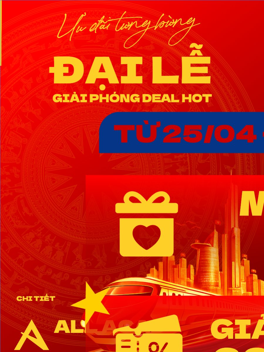 Mẫu Banner dọc Ưu đãi tưng bừng Đại Lễ giải phóng Deal Hot 30/4 — LayerPic