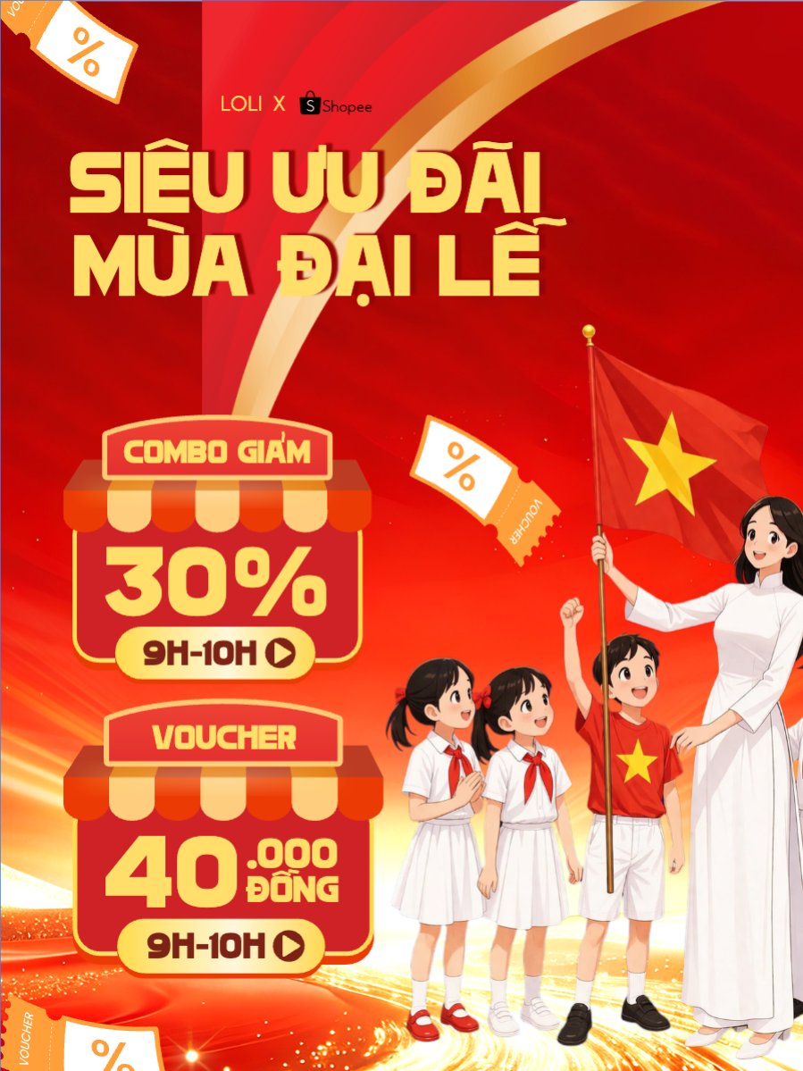 Mẫu Banner dọc Siêu ưu đãi mùa Đại Lễ 30/4 — LayerPic