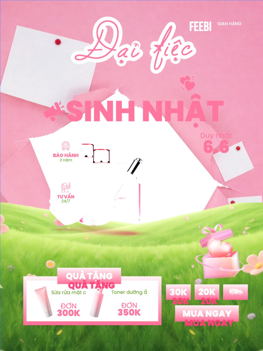 Mẫu Banner dọc Đại tiệc sinh nhật — LayerPic