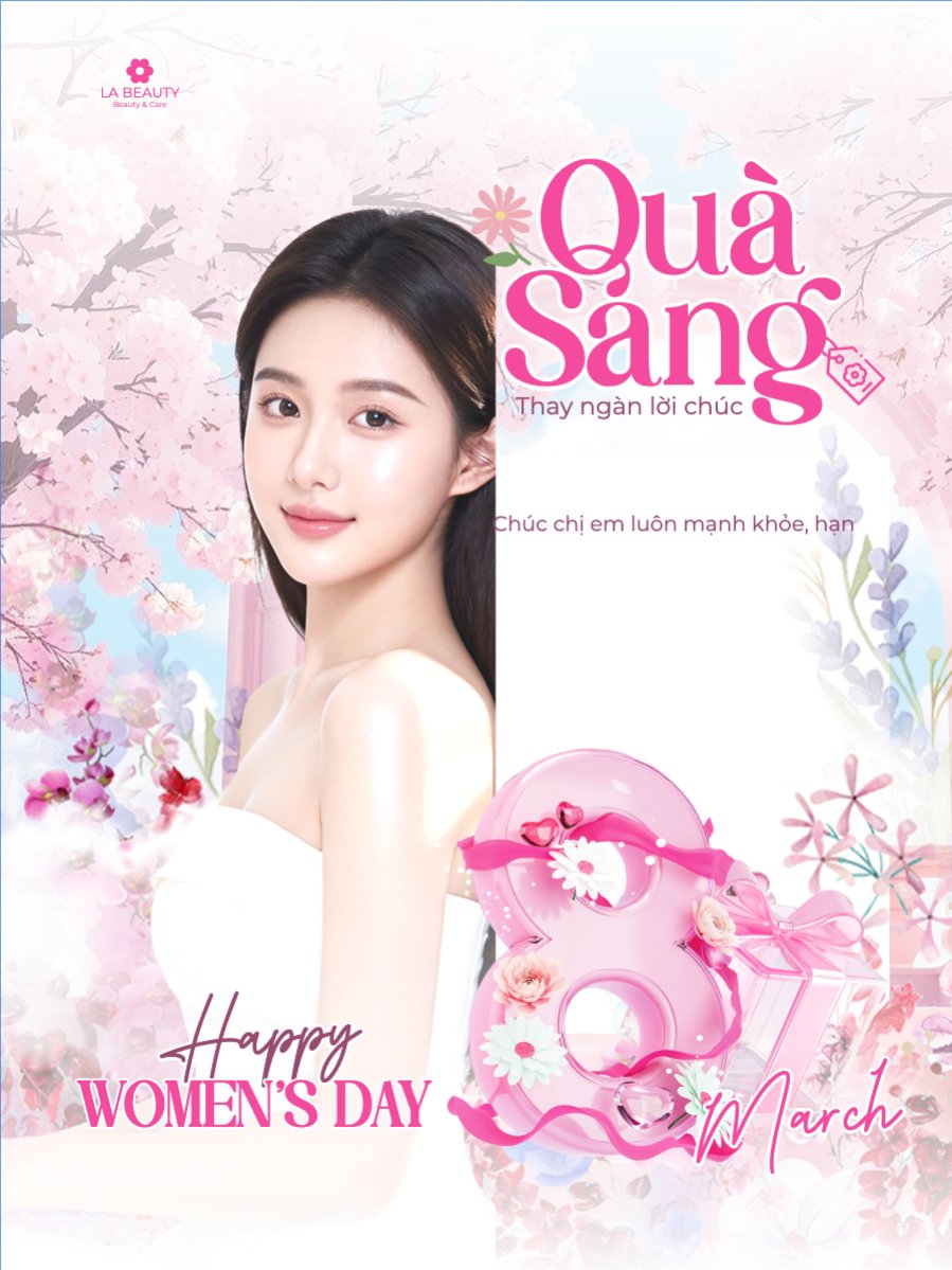 Mẫu Banner dọc Quà sang thay ngàn lời chúc 8/3 — LayerPic