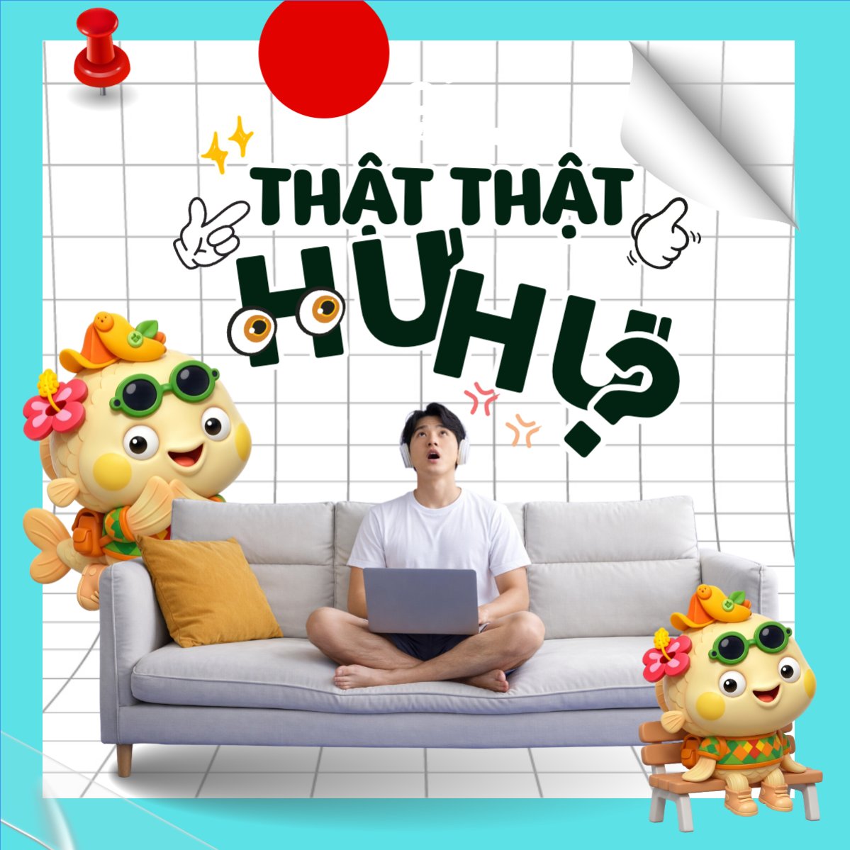 Mẫu Bài post MXH vuông Cá tháng 4 thật thật hư hư — LayerPic