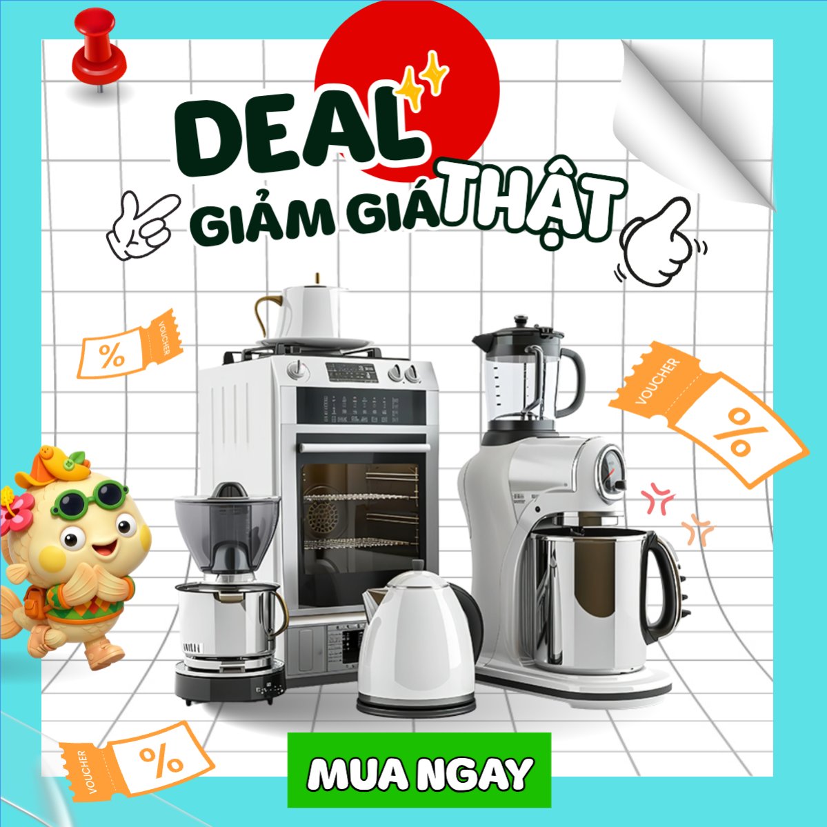 Mẫu Bài post MXH vuông Cá tháng 4 thật thật hư hư — LayerPic