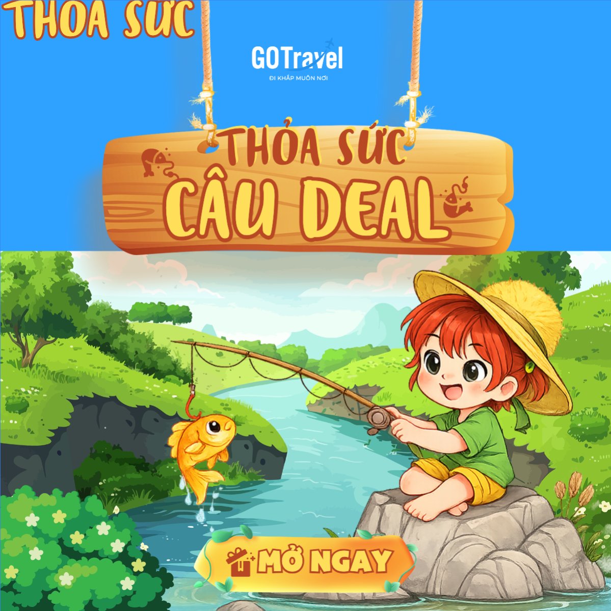 Mẫu Bài post MXH vuông Thỏa sức câu Deal — LayerPic
