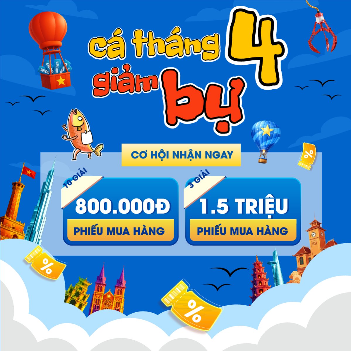 Mẫu Bài post MXH vuông Tháng 4 sale chất lừ — LayerPic